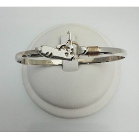 RA7025SM4MBSS Small Nantuket Map Bangle 